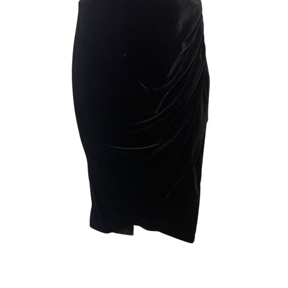 Mac Duggal Ieena Black Velvet Lace Bustier Midi Dress NWT Size 4 Style 20742 - Picture 5 of 6